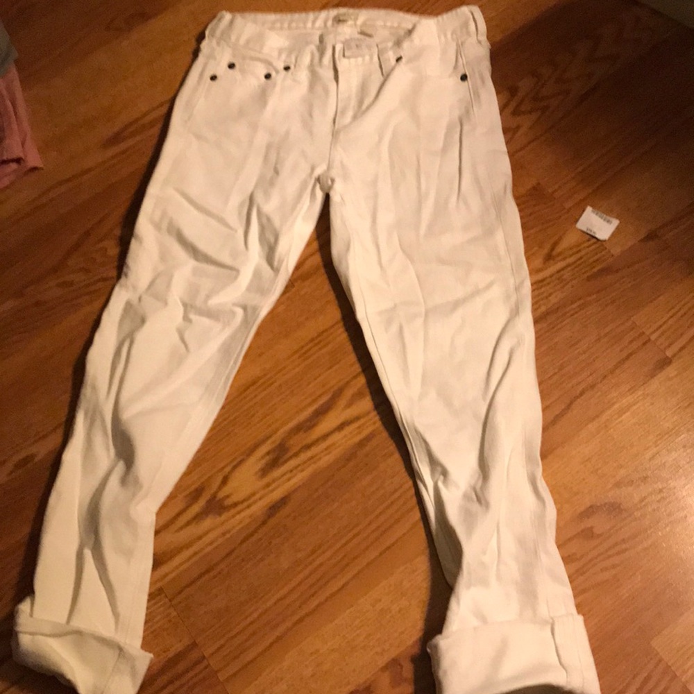 Jcrew white Capri new with tags on